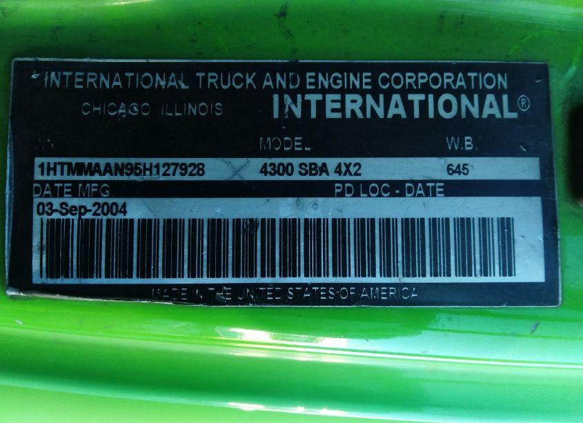 Photo 8 of 2005 International 4000 4300 (VIN 1HTMMAAN95H127928)