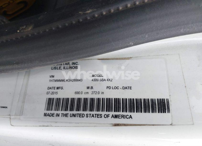 Photo 8 of 2016 International 4000 4300 (VIN 1HTMMMML4GH269943)