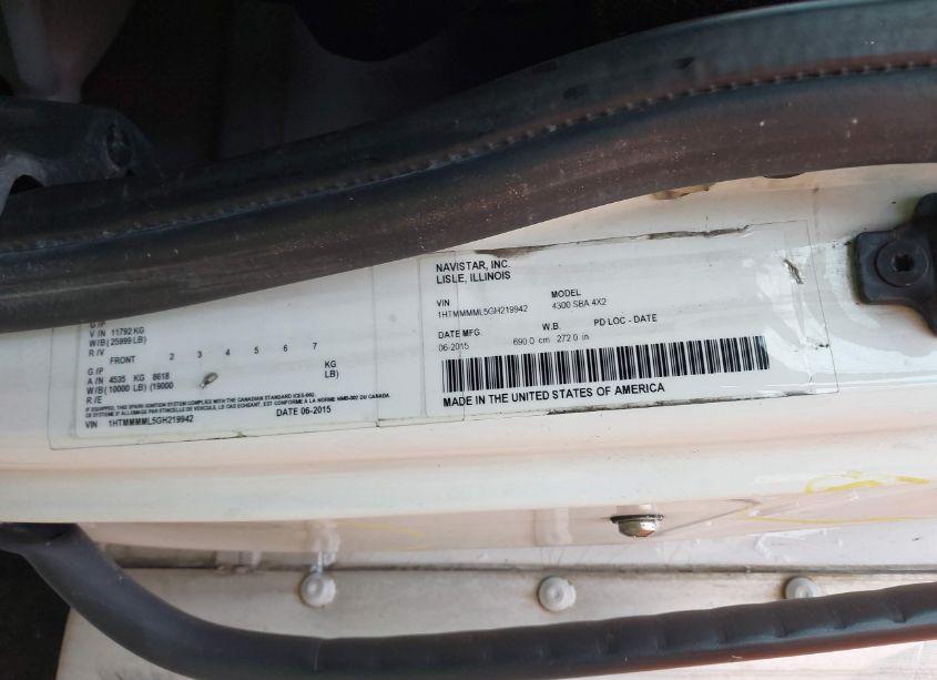 Photo 8 of 2016 International 4000 4300 (VIN 1HTMMMML5GH219942)