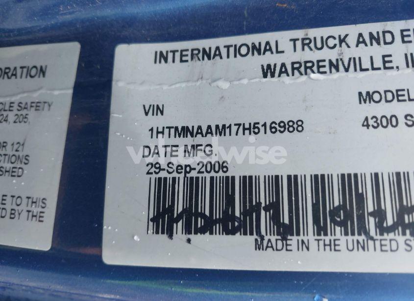 Photo 8 of 2007 International 4000 4300 (VIN 1HTMNAAM17H516988)