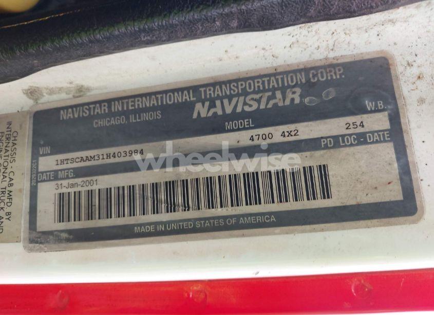 Photo 8 of 2001 International 4000 4700 (VIN 1HTSCAAM31H403984)