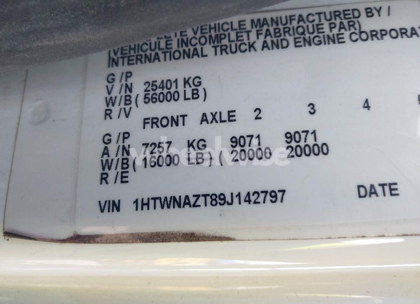 Photo 8 of 2009 International 7000 7500 (VIN 1HTWNAZT89J142797)