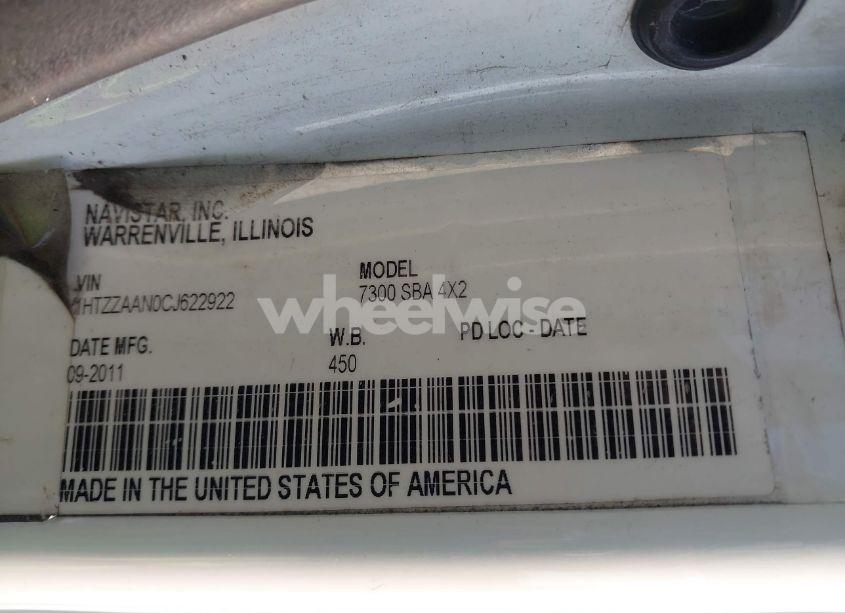 Photo 8 of 2012 International 7000 7300 (VIN 1HTZZAAN0CJ622922)