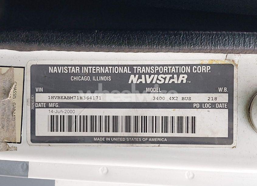 Photo 9 of 2001 International 3000 3400 (VIN 1HVBEABM71H364171)