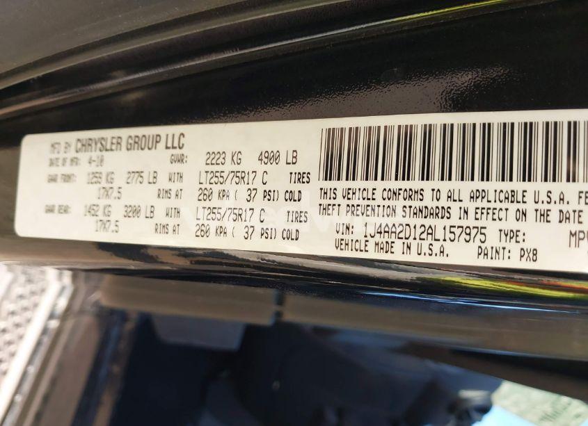 Photo 9 of 2010 Jeep Wrangler SPORT (VIN 1J4AA2D12AL157975)