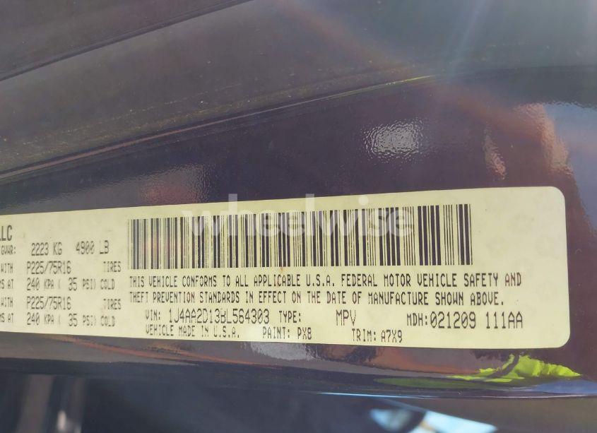 Photo 9 of 2011 Jeep Wrangler SPORT (VIN 1J4AA2D13BL564303)