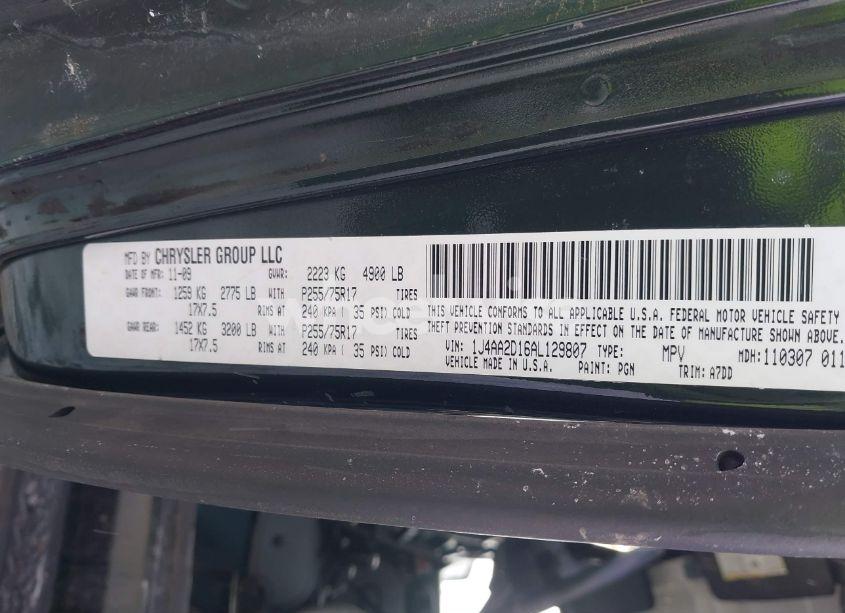 Photo 9 of 2010 Jeep Wrangler SPORT (VIN 1J4AA2D16AL129807)