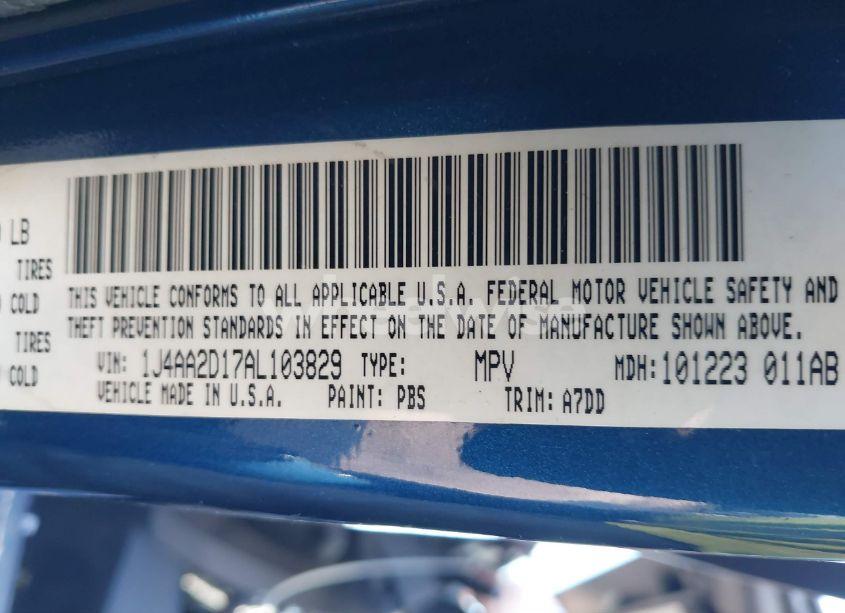 Photo 9 of 2010 Jeep Wrangler SPORT (VIN 1J4AA2D17AL103829)