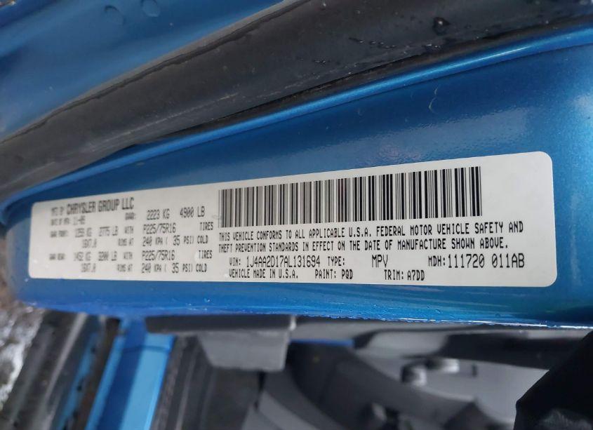 Photo 7 of 2010 Jeep Wrangler SPORT (VIN 1J4AA2D17AL131694)