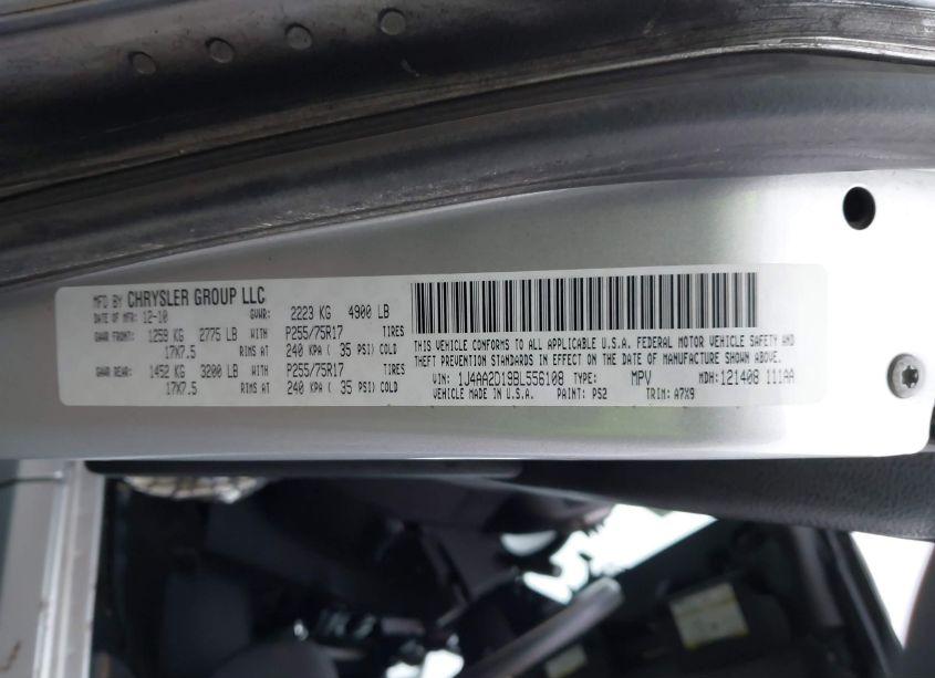 Photo 9 of 2011 Jeep Wrangler SPORT (VIN 1J4AA2D19BL556108)