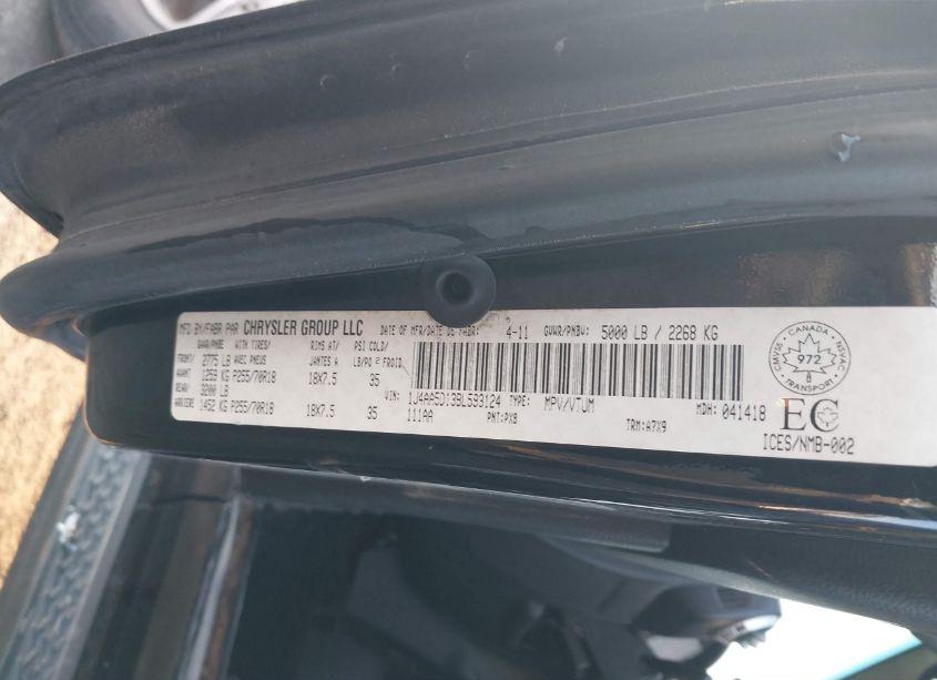 Photo 9 of 2011 Jeep Wrangler SAHARA (VIN 1J4AA5D13BL593124)