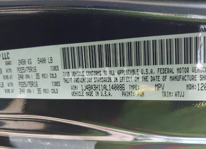 Photo 9 of 2010 Jeep Wrangler UNLIMITED SPORT (VIN 1J4BA3H11AL140086)