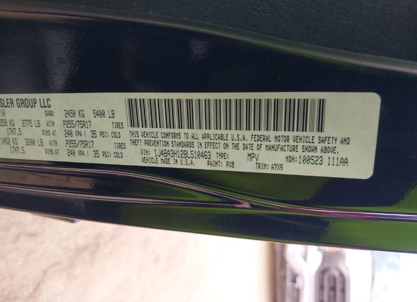 Photo 9 of 2011 Jeep Wrangler UNLIMITED SPORT (VIN 1J4BA3H12BL510463)