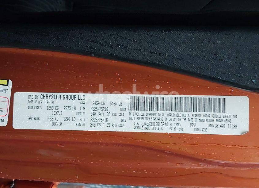 Photo 9 of 2011 Jeep Wrangler UNLIMITED SPORT (VIN 1J4BA3H12BL524010)