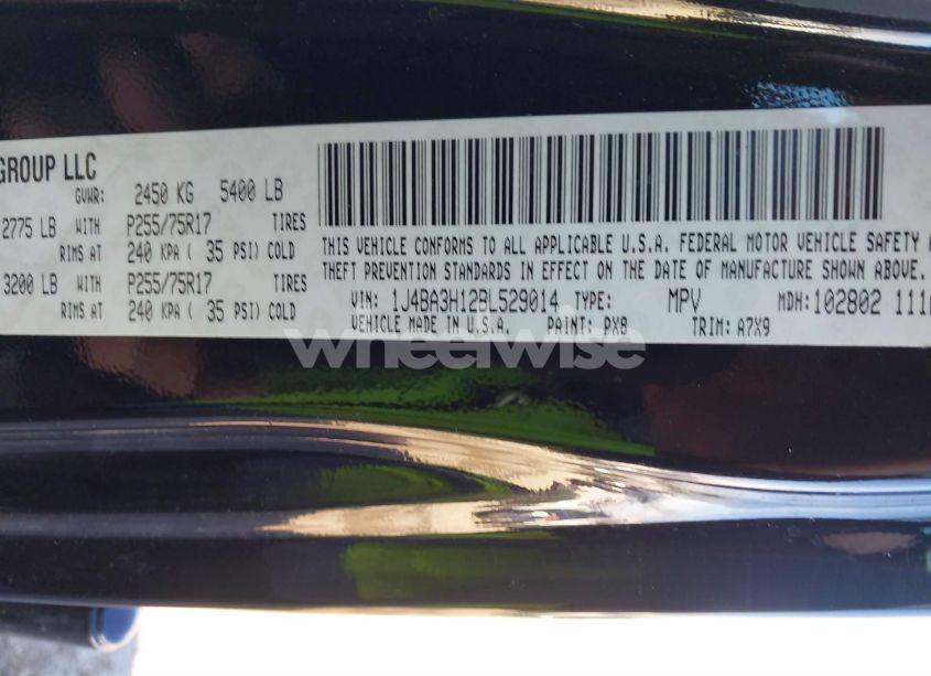 Photo 9 of 2011 Jeep Wrangler UNLIMITED SPORT (VIN 1J4BA3H12BL529014)