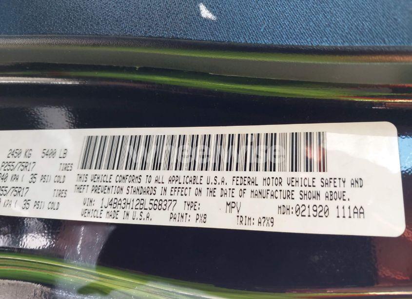 Photo 9 of 2011 Jeep Wrangler UNLIMITED SPORT (VIN 1J4BA3H12BL568377)