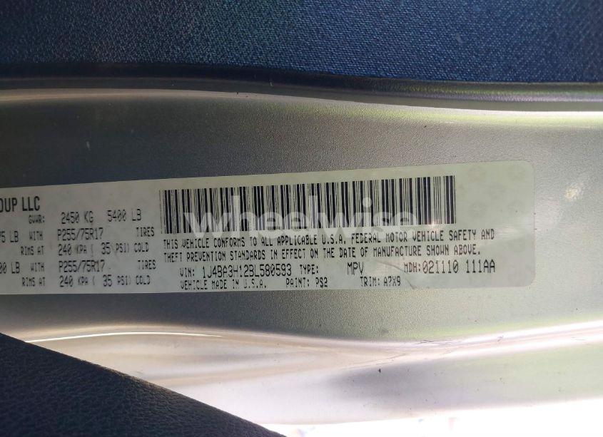 Photo 9 of 2011 Jeep Wrangler UNLIMITED SPORT (VIN 1J4BA3H12BL580593)