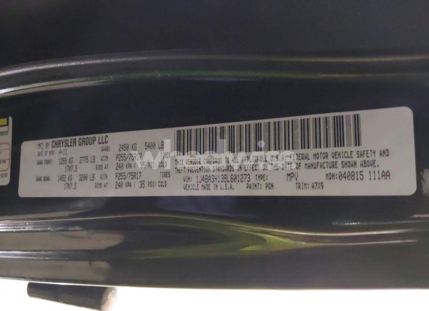 Photo 9 of 2011 Jeep Wrangler UNLIMITED SPORT (VIN 1J4BA3H13BL601273)