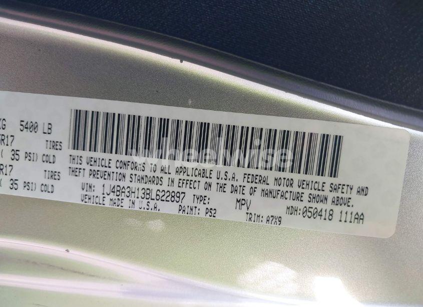 Photo 9 of 2011 Jeep Wrangler UNLIMITED SPORT (VIN 1J4BA3H13BL622897)