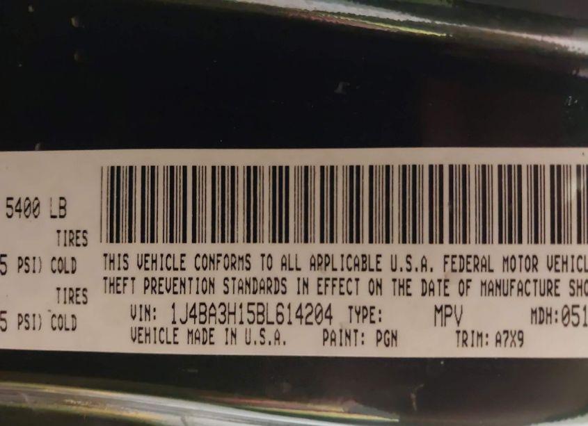 Photo 9 of 2011 Jeep Wrangler UNLIMITED SPORT (VIN 1J4BA3H15BL614204)