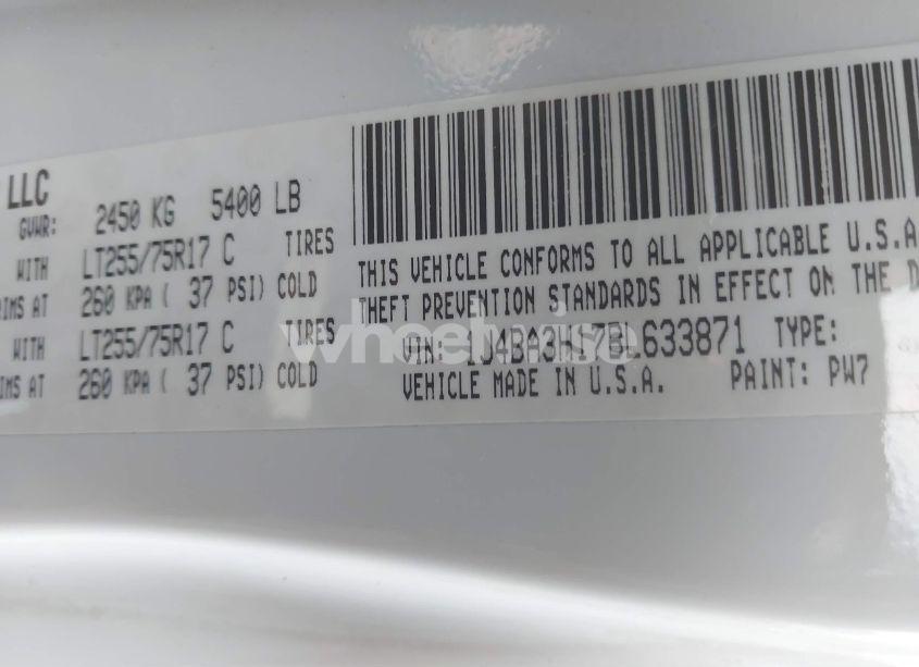 Photo 9 of 2011 Jeep Wrangler UNLIMITED SPORT (VIN 1J4BA3H17BL633871)