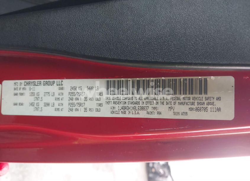 Photo 9 of 2011 Jeep Wrangler UNLIMITED SPORT (VIN 1J4BA3H1XBL638837)