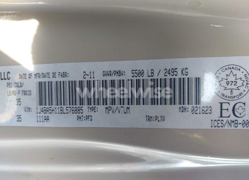 Photo 9 of 2011 Jeep Wrangler UNLIMITED SAHARA (VIN 1J4BA5H11BL576885)