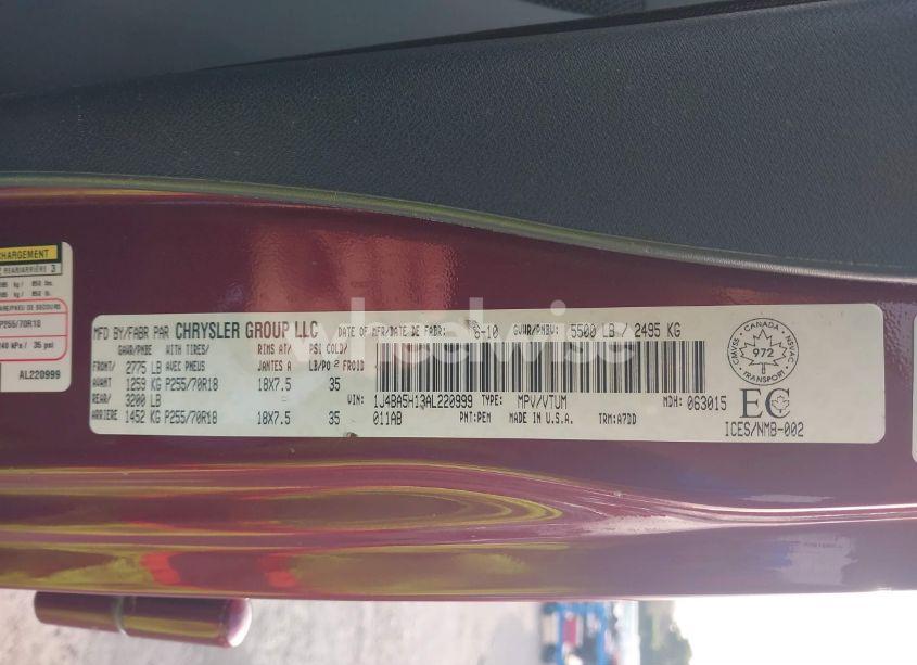 Photo 9 of 2010 Jeep Wrangler UNLIMITED SAHARA (VIN 1J4BA5H13AL220999)