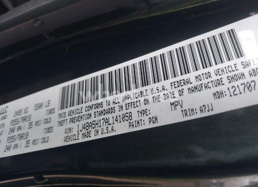 Photo 9 of 2010 Jeep Wrangler UNLIMITED SAHARA (VIN 1J4BA5H17AL141058)