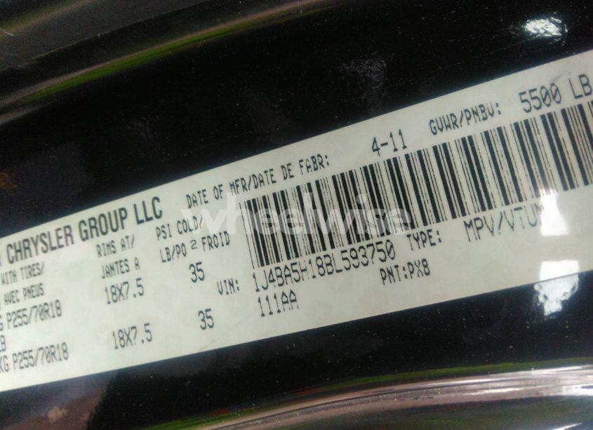 Photo 9 of 2011 Jeep Wrangler UNLIMITED SAHARA (VIN 1J4BA5H18BL593750)