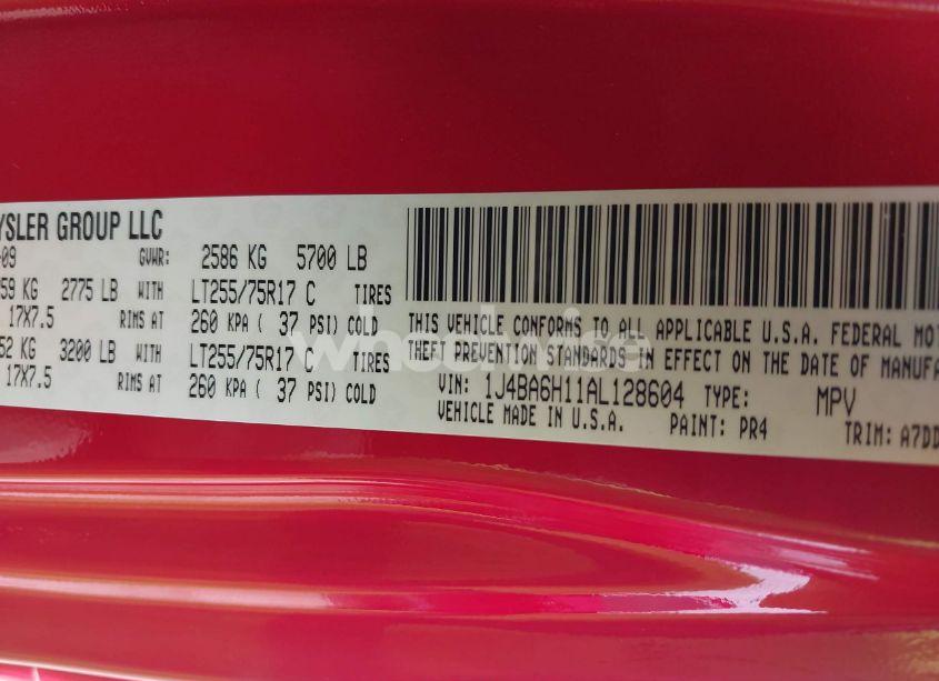 Photo 9 of 2010 Jeep Wrangler UNLIMITED RUBICON (VIN 1J4BA6H11AL128604)