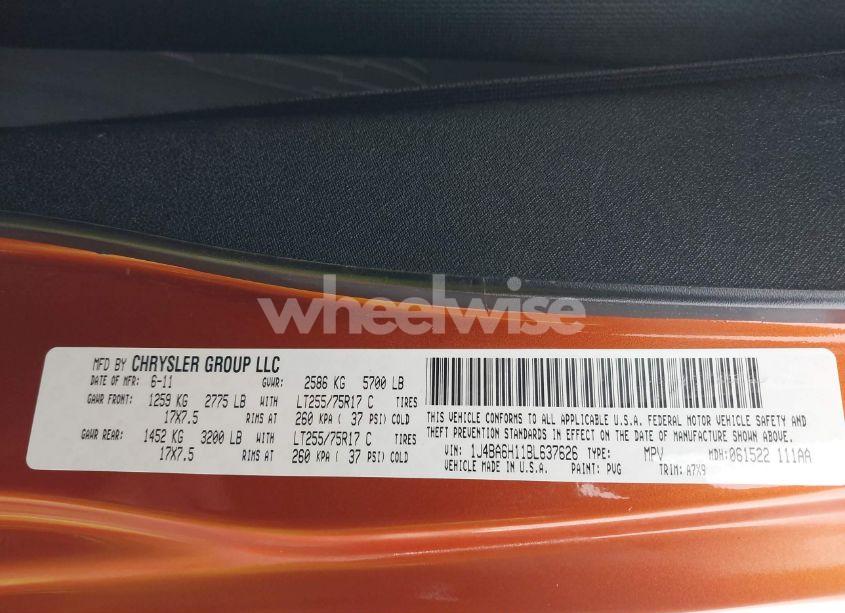 Photo 9 of 2011 Jeep Wrangler UNLIMITED RUBICON (VIN 1J4BA6H11BL637626)