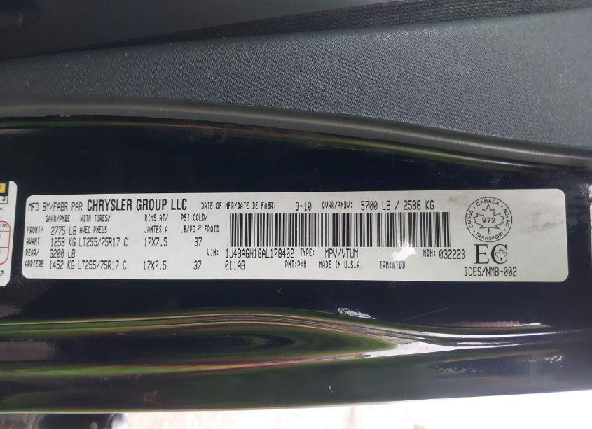 Photo 9 of 2010 Jeep Wrangler UNLIMITED RUBICON (VIN 1J4BA6H18AL178402)