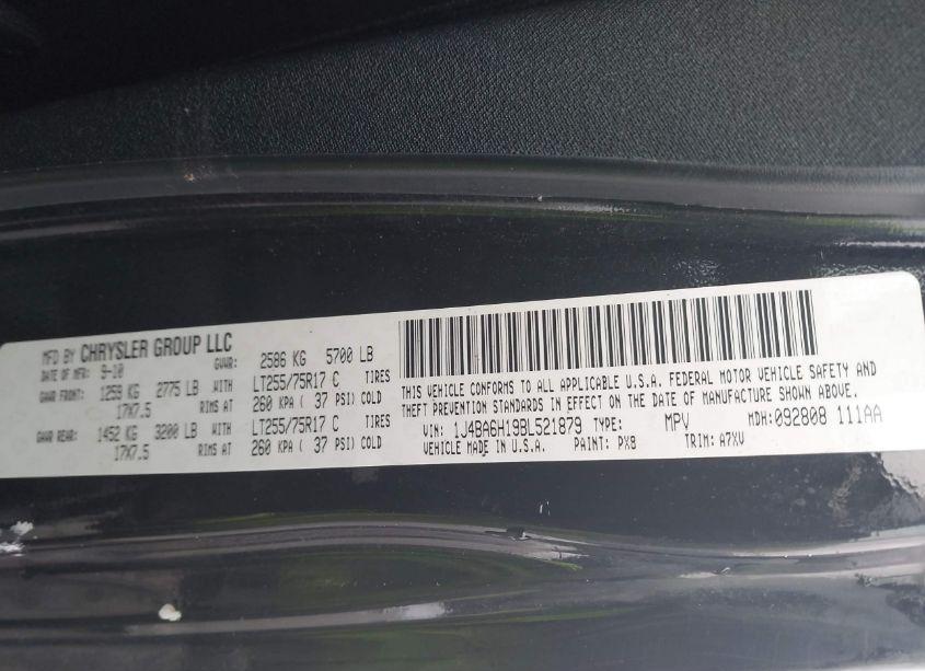 Photo 9 of 2011 Jeep Wrangler UNLIMITED RUBICON (VIN 1J4BA6H19BL521879)