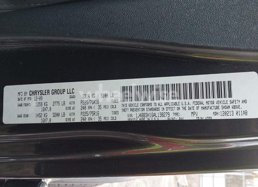 Photo 9 of 2010 Jeep Wrangler UNLIMITED SPORT (VIN 1J4BB3H16AL138279)