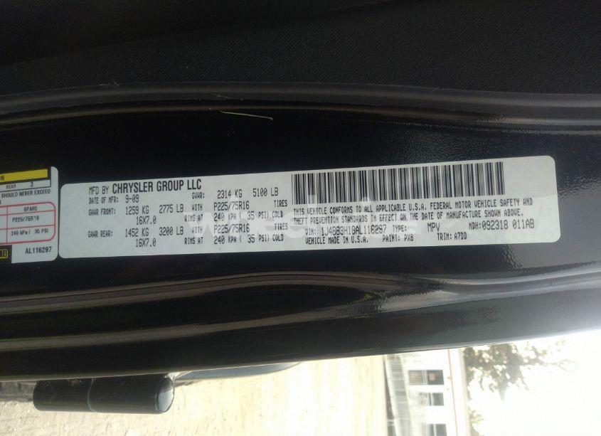 Photo 9 of 2010 Jeep Wrangler UNLIMITED SPORT (VIN 1J4BB3H18AL116297)