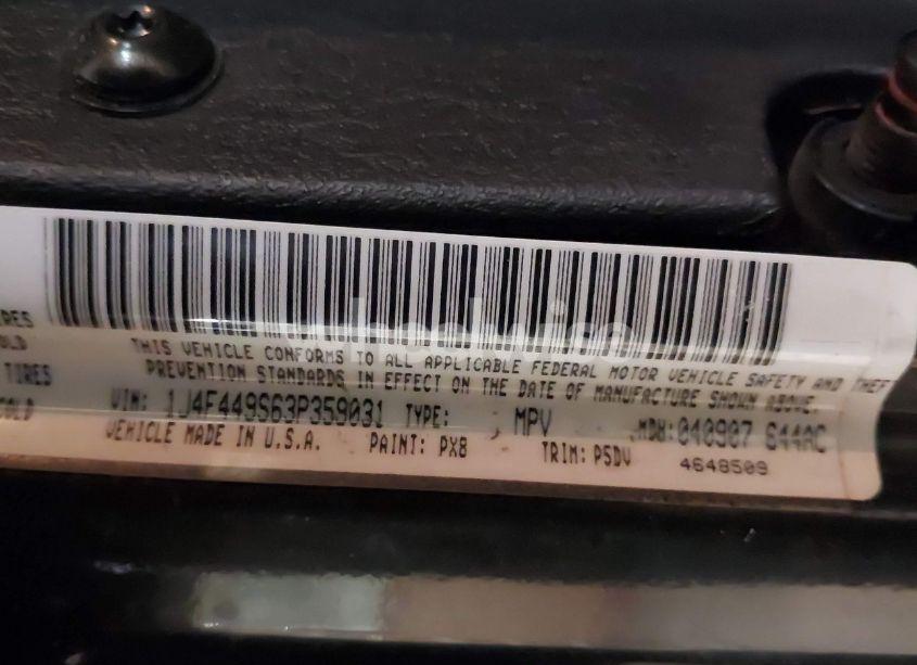 Photo 9 of 2003 Jeep Wrangler SPORT RHD (VIN 1J4F449S63P359031)