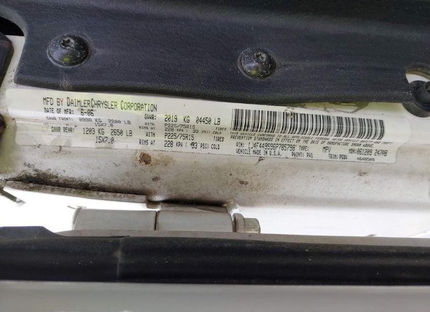 Photo 9 of 2006 Jeep Wrangler SPORT RHD (VIN 1J4F449S96P785798)