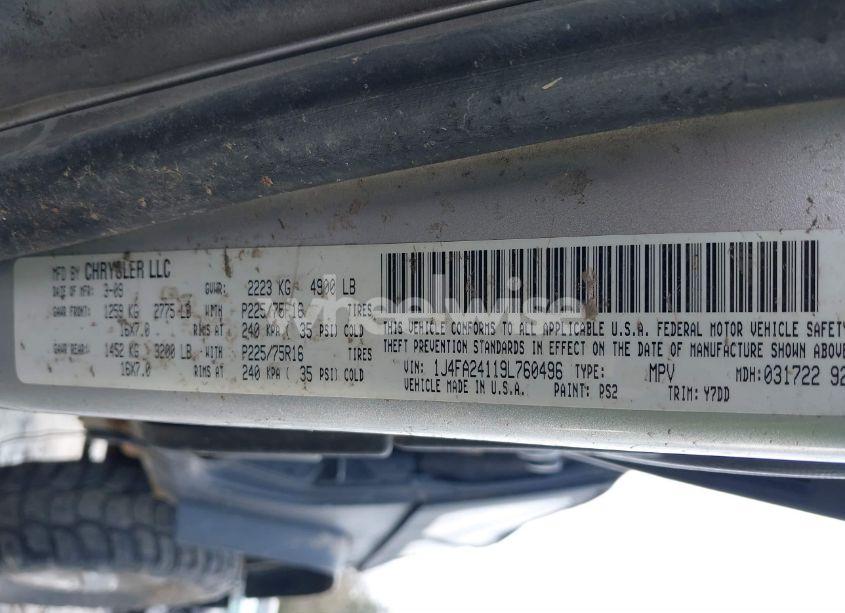 Photo 9 of 2009 Jeep Wrangler X (VIN 1J4FA24119L760496)