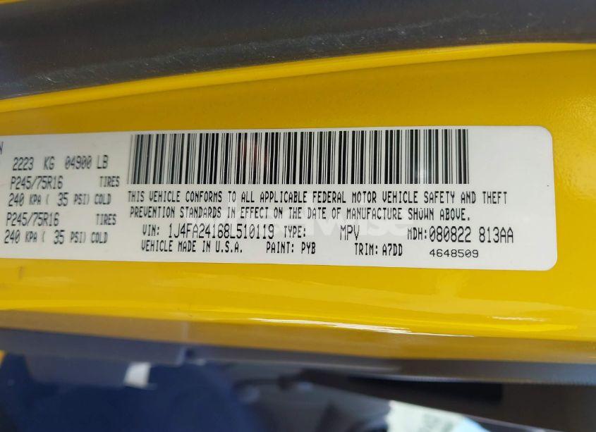 Photo 9 of 2008 Jeep Wrangler X (VIN 1J4FA24168L510119)