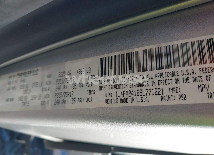 Photo 9 of 2009 Jeep Wrangler X (VIN 1J4FA24169L771221)