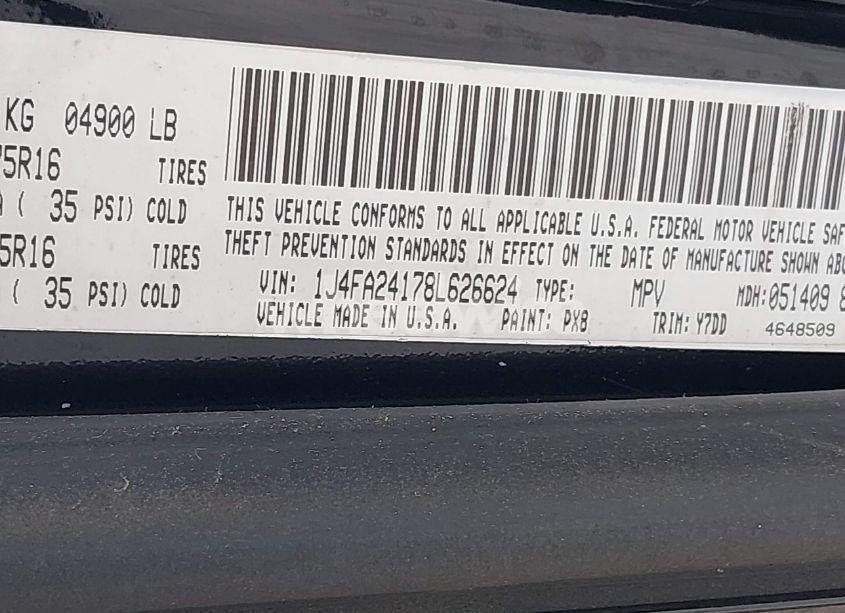 Photo 9 of 2008 Jeep Wrangler X (VIN 1J4FA24178L626624)