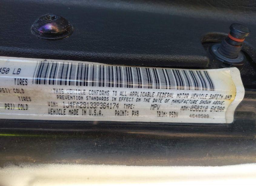 Photo 9 of 2003 Jeep Wrangler SE (VIN 1J4FA29133P364174)