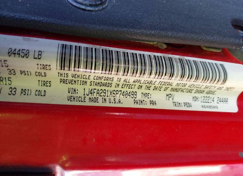 Photo 9 of 2006 Jeep Wrangler SE (VIN 1J4FA291X6P740499)