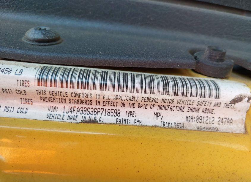 Photo 9 of 2006 Jeep Wrangler X (VIN 1J4FA39S36P718598)