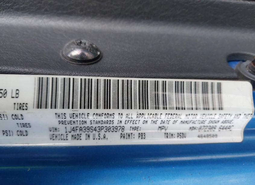 Photo 9 of 2003 Jeep Wrangler X (VIN 1J4FA39S43P303978)