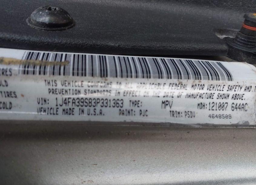 Photo 9 of 2003 Jeep Wrangler X (VIN 1J4FA39S83P331363)