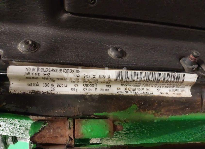 Photo 9 of 2002 Jeep Wrangler X (VIN 1J4FA39S92P772403)