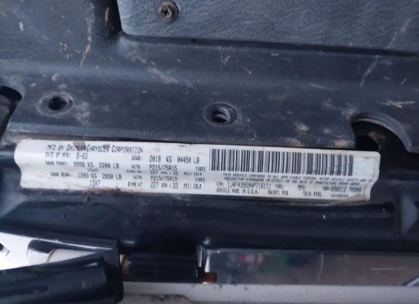 Photo 9 of 2004 Jeep Wrangler X (VIN 1J4FA39S94P716111)