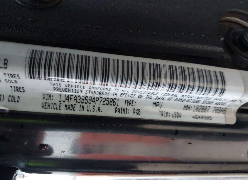 Photo 9 of 2004 Jeep Wrangler X (VIN 1J4FA39S94P725861)